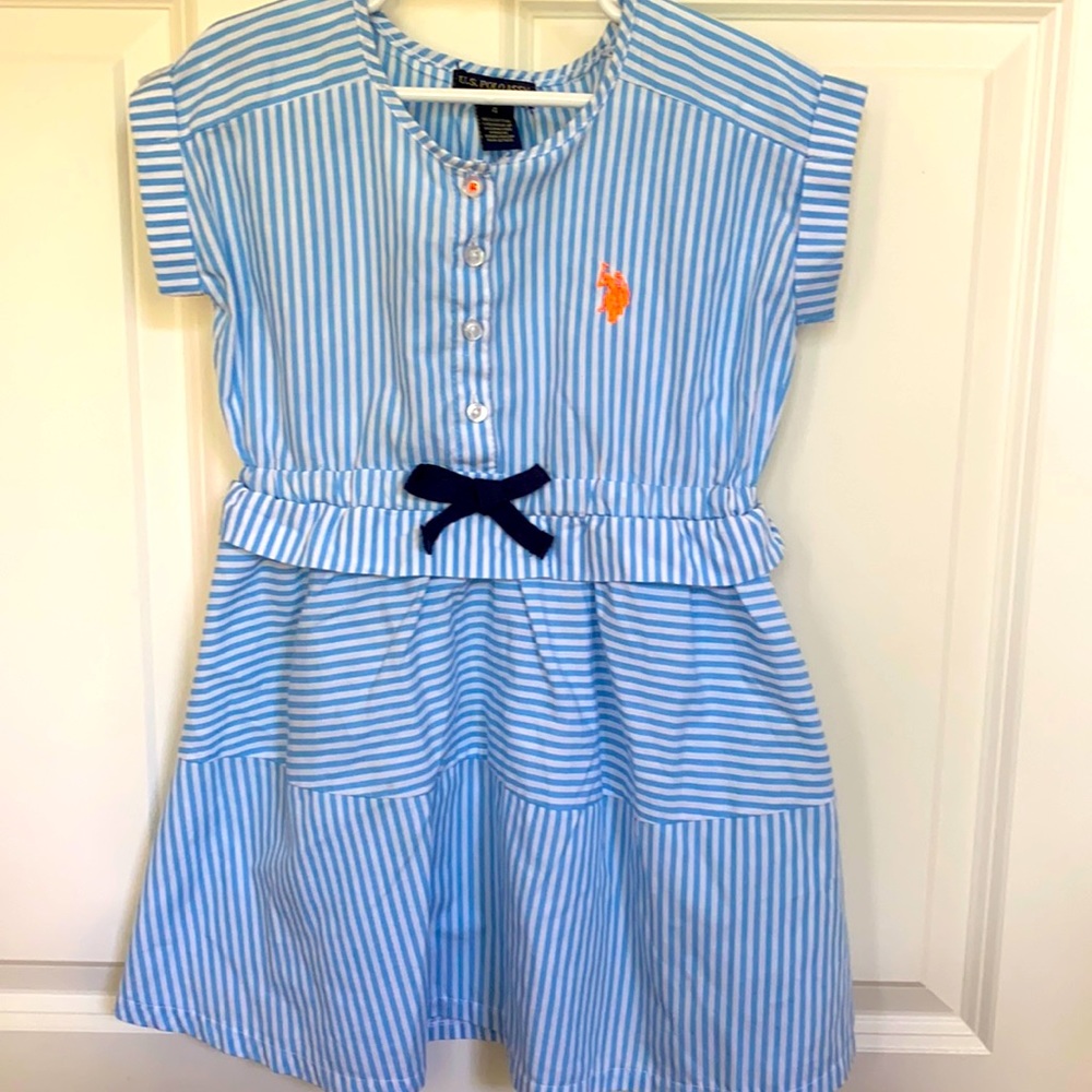 Polo blue stripe lightweight dress, size 4